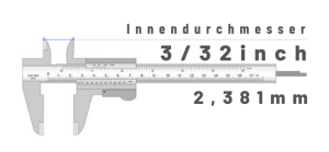2,381mm - 3/32inch