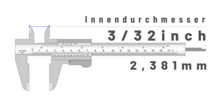 2,381 mm - 3/32 inch