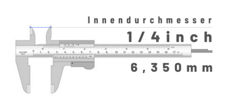 6,350 mm - 1/4 inch