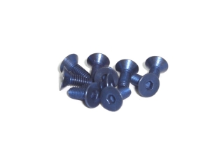 10x M4x10 DIN7991 blaue Titanschrauben Senkkopf Senkkopfschrauben