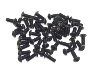 50x M3x8 ISO7380 Linsenkopfschraube Stahl 10,9 schwarz br&uuml;niert Gewindeschrauben