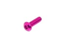 10x Aluschraube ISO7380 Linsenkopf 6061-T6 M3x10 pink