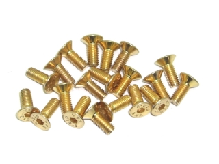 20x M3x14 DIN7991 goldene Senkkopfschraube Stahl 10,9 Titan Nitrid beschichtet 