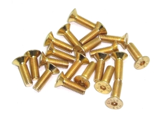 100x M3x12 DIN7991 goldene Senkkopfschraube Stahl 10,9 Titan Nitrid beschichtet 
