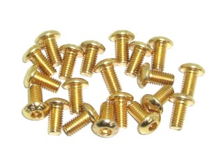 80x Schrauben Schraubenset Linsenkopf 12,9 TIN Beschichtung gold M3x6 8 10 12 
