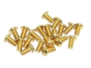 20x M3x6 ISO7380 goldene Linsenkopfschraube Stahl 12,9 Titan Nitrid beschichtet