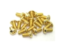 20x M4x8 ISO7380 goldene Linsenkopfschraube Stahl 12,9 Titan Nitrid beschichtet