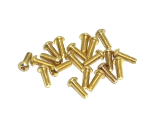 20x M2x6 ISO7380 goldene Linsenkopfschraube Stahl 12,9 Titan Nitrid beschichtet