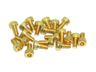 50x M3x6 DIN912 goldene Zylinderkopfschraube Stahl 12,9 Titan Nitrid beschichtet 