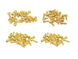 80x Schrauben Schraubenset Zylinderkopf 12,9 TIN Beschichtung gold M3x6 8 10 12 
