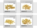 80x Schrauben Schraubenset Zylinderkopf 12,9 TIN Beschichtung gold M3 ( 6 8 10 12 mm )