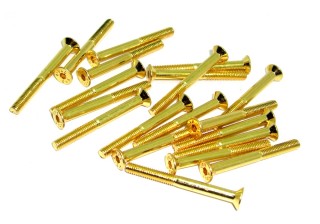 20x M3x30 ( Gewinde 13mm ) DIN7991 goldene Senkkopfschraube Stahl 10,9 Titan Nitrid beschichtet