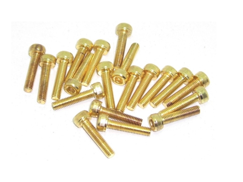 50x M3x6 DIN912 goldene Zylinderkopfschraube Stahl 12,9 Titan Nitrid beschichtet 
