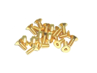 Schrauben Linsenkopf Senkkopf Zylinderkopf Madenschraube M2 M2,5 M3 M4 TIN gold 20 St&uuml;ck Senkkopfschraube DIN7991 M2,5 6mm