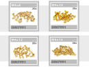 80x Schrauben M4x8 M4x10 M4x12 M4x14 Senkkopf DIN7991 12,9 TIN gold
