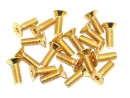 80x Senkkopfschrauben M4x8 M4x10 M4x12 M4x14 DIN7991 12,9 TIN gold